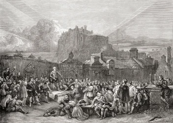 Signature du Covenant dans le cimetière de Greyfriars, Édimbourg en 1638, de 